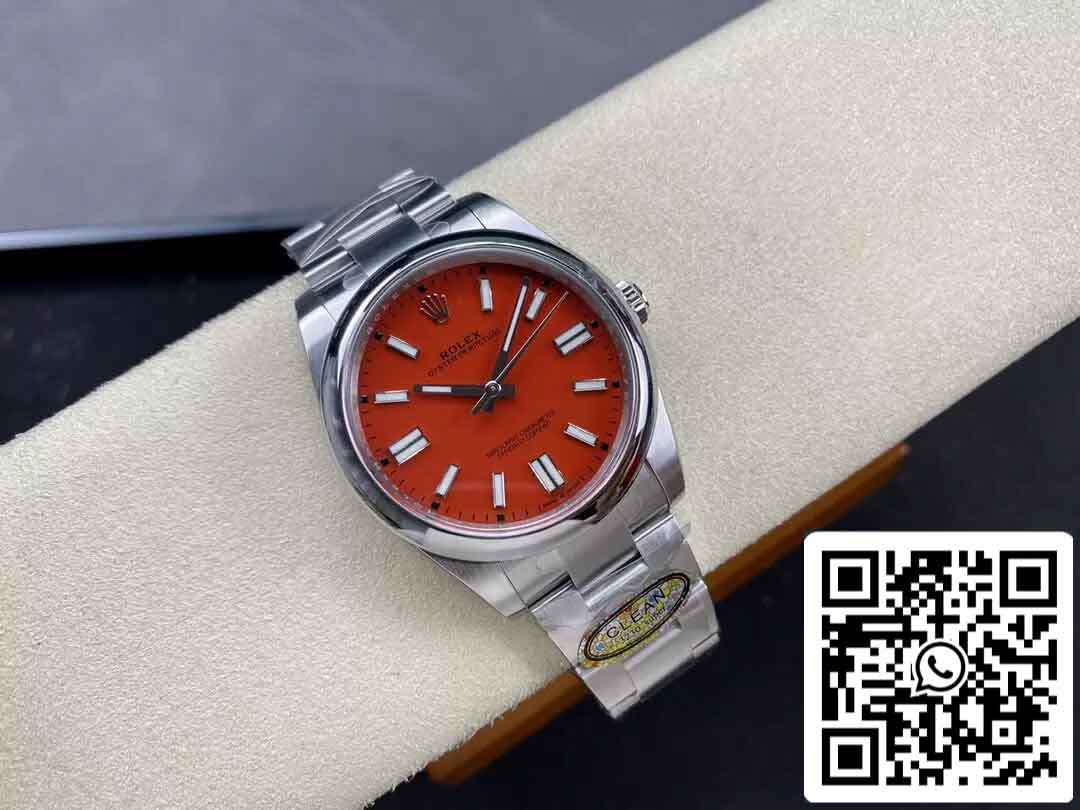 Rolex Oyster Perpetual M124300-0007 41MM 1:1 Meilleure édition Clean Factory Cadran rouge corail