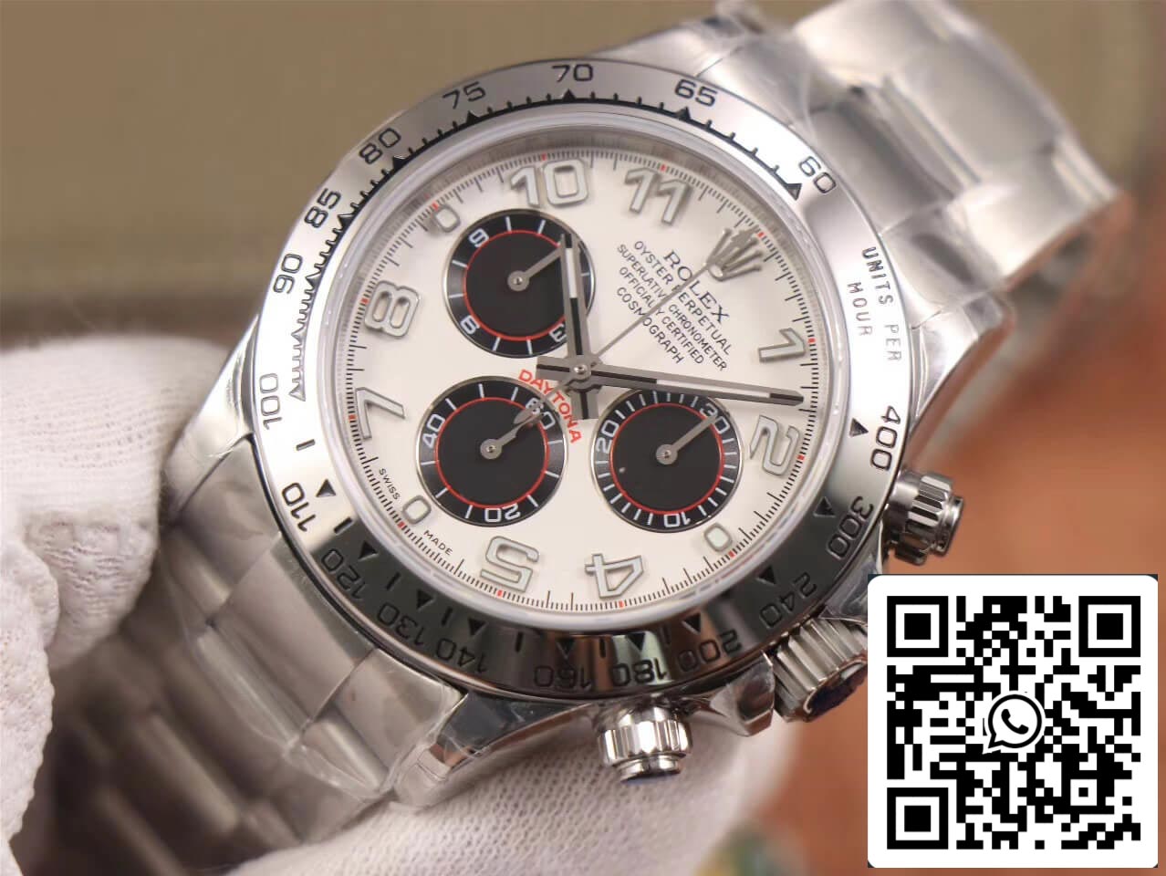 Rolex Daytona Cosmograph 116509 1:1 Meilleure édition JH Factory Or blanc 18 carats