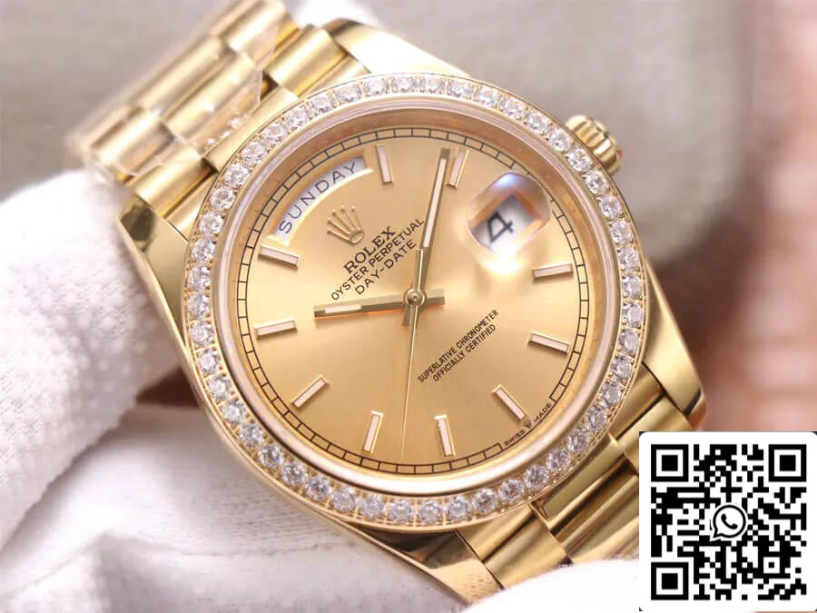 Rolex Day Date M228348RBR-0008 1:1 Best Edition EW Factory 18ct Yellow Gold