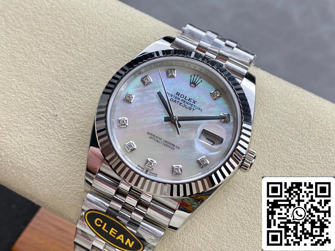 Rolex Datejust M126334-0020 1:1 Best Edition Clean Factory Mosaik-Diamant-Zifferblatt