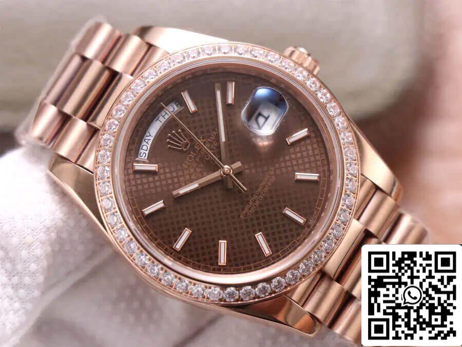 Rolex Day Date M228345RBR-0005 1:1 Best Edition EW Factory 18ct Rose Gold