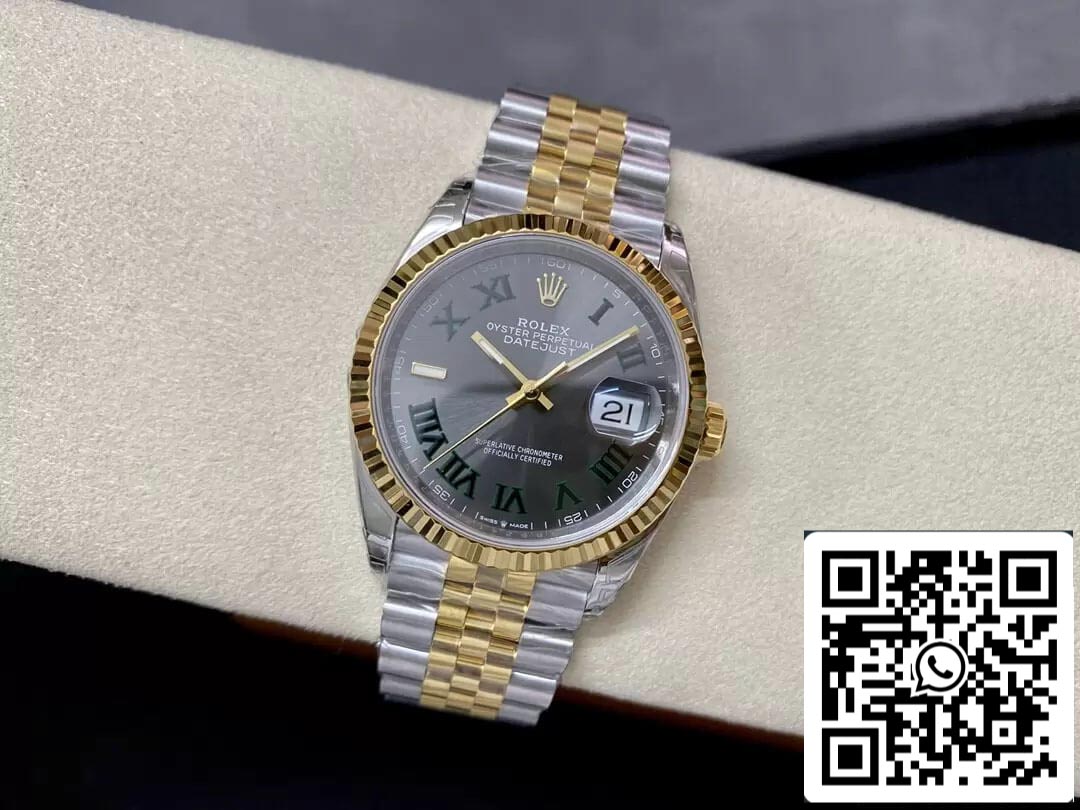 Rolex Datejust M126233-0035 36MM 1:1 Meilleure édition VS Cadran d'usine Wimbledon