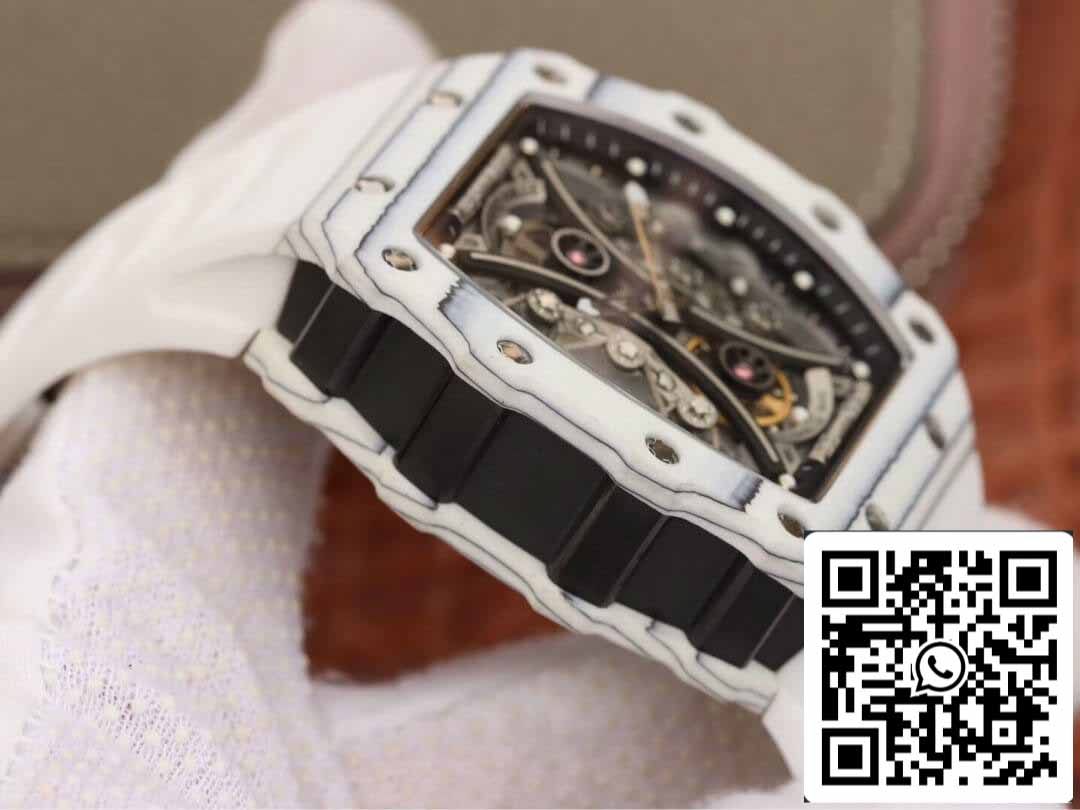 Richard Mille RM53-01 1:1 Best Edition KV Factory White TPT Carbon Fiber