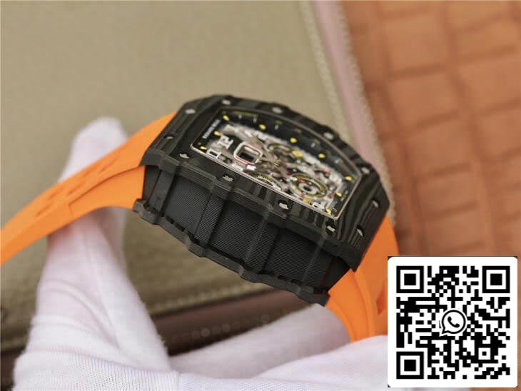Richard Mille RM11-03 1:1 Best Edition KV Factory Carbon Fiber Orange Strap