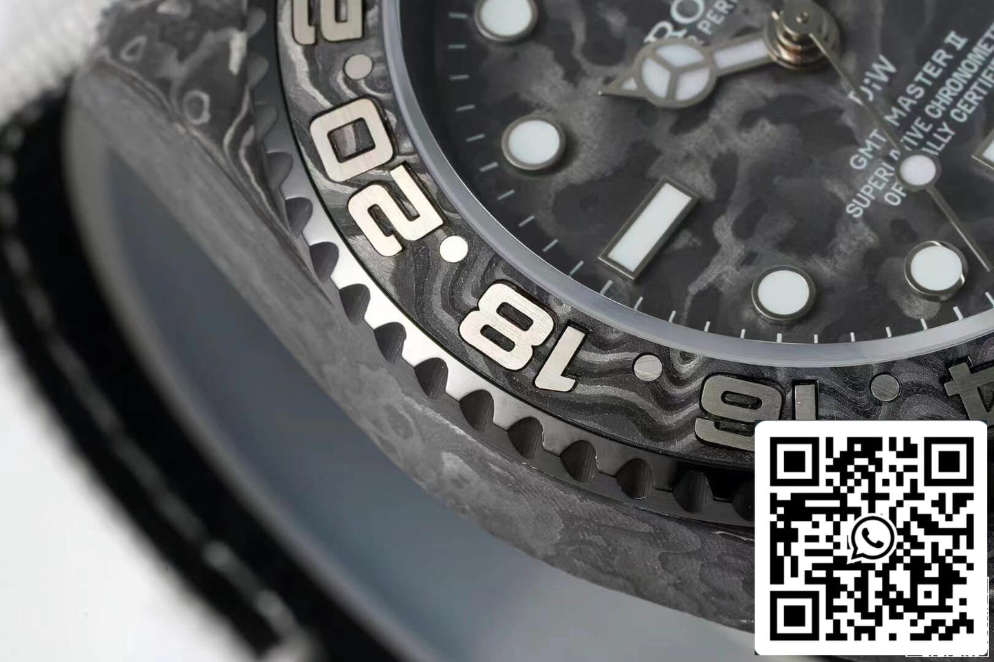 Rolex GMT-MASTER II Diw 1:1 Meilleure édition Bracelet en tissu en fibre de carbone