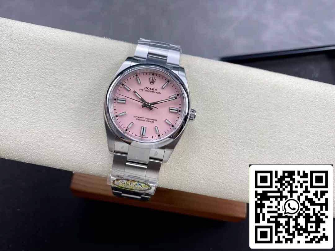 Replik Rolex Oyster Perpetual M126000-0008 36MM Clean Factory Pink Dial