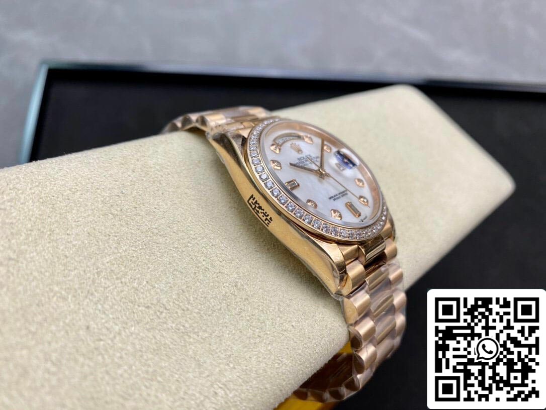 Rolex Day Date 128238 1:1 Best Edition EW Factory V2 Diamond-set Bezel