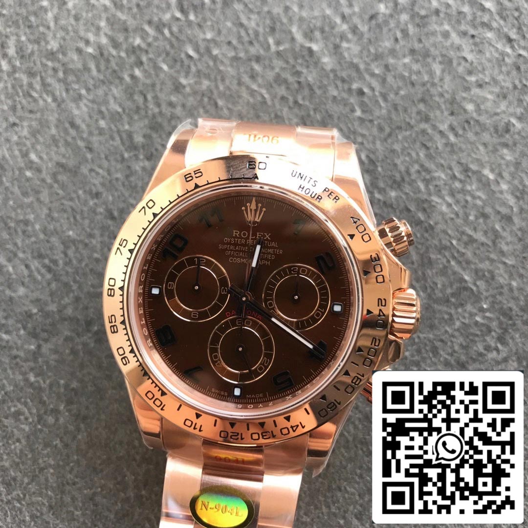 Rolex Daytona m116505-0011 1:1 meilleure édition Noob Factory cadran marron