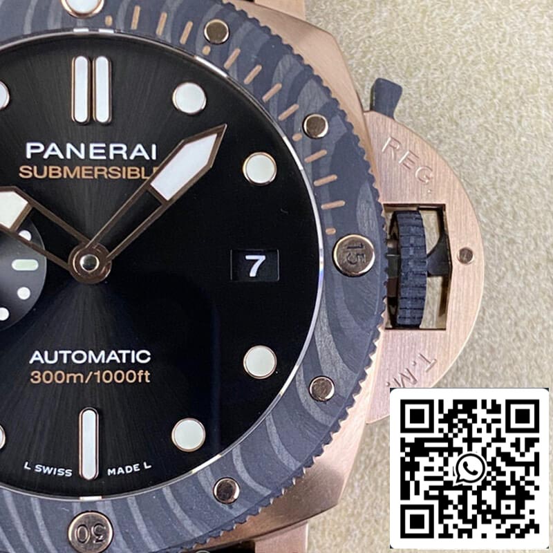 SBF Panerai Submersible PAM01070 1:1 Meilleure édition VS Factory Cadran noir