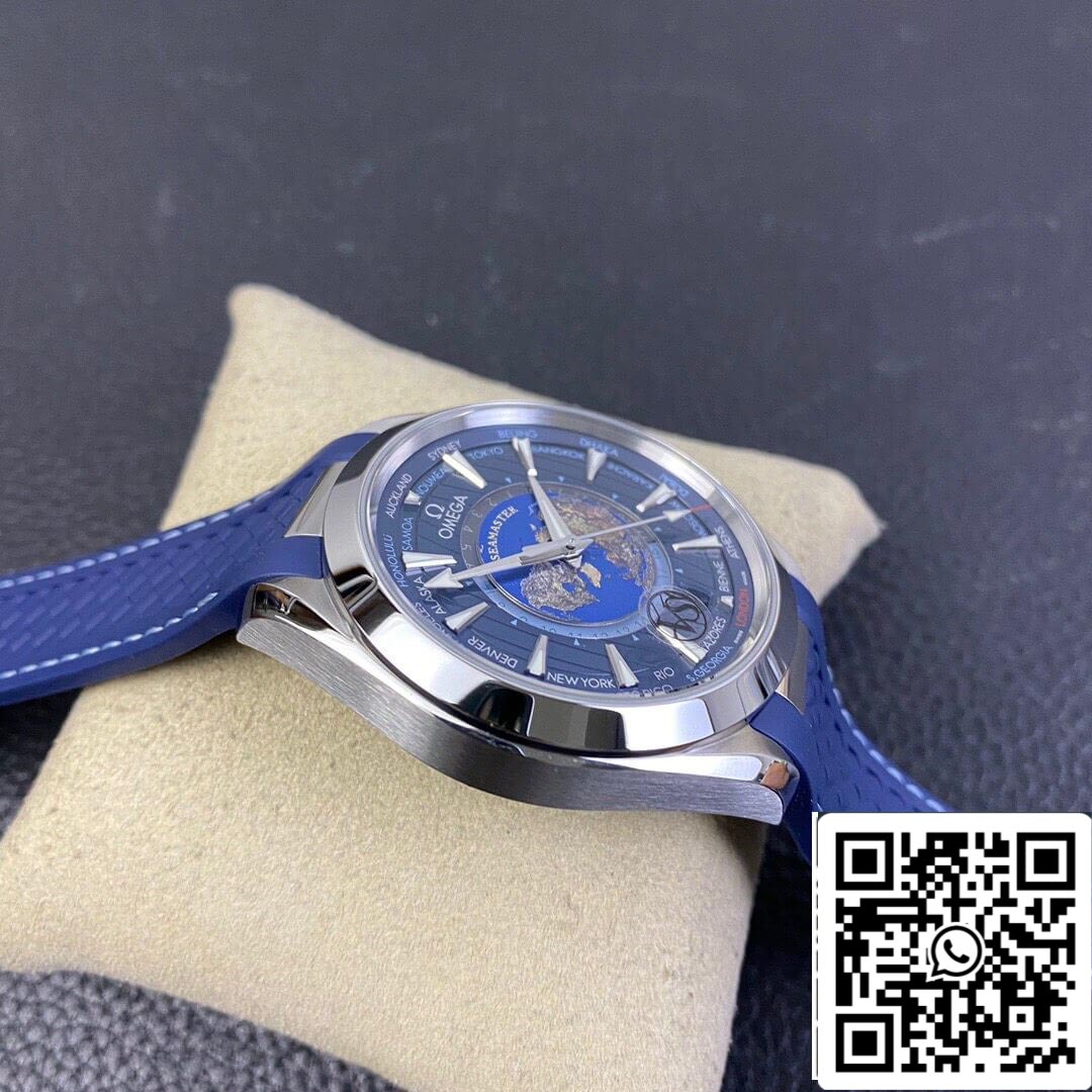 Omega Seamaster Aqua Terra GMT Worldtimer 220.12.43.22.03.001 1:1 Best Edition VS Factory Blue Dial