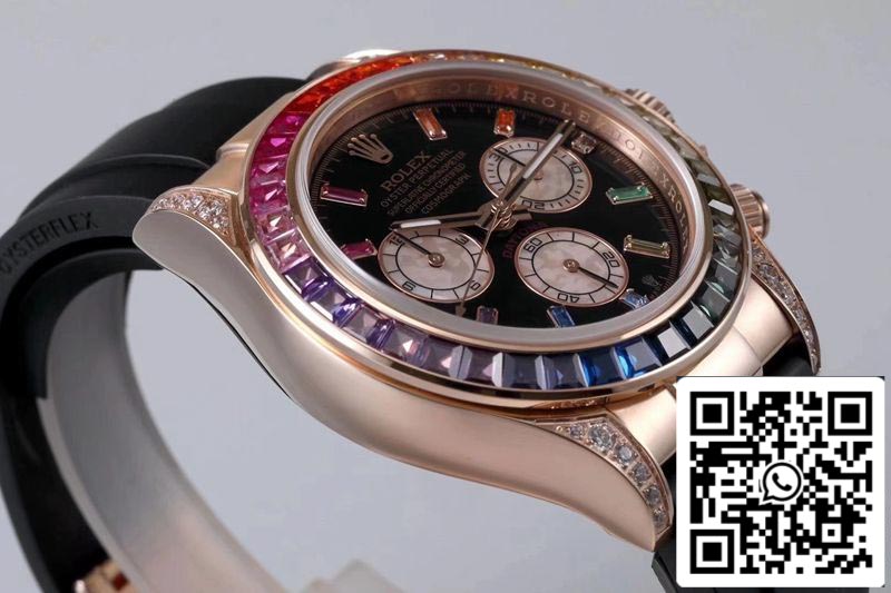 Rolex Daytona 116595RBOW 1:1 Meilleure édition BL Factory Or Rose Suisse ETA4130