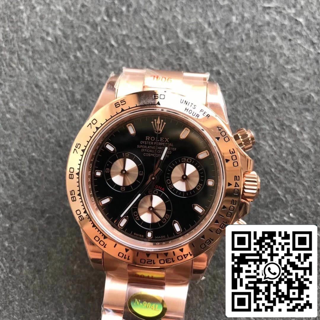 Rolex Daytona m116505-0008 1:1 meilleure édition Noob Factory cadran noir