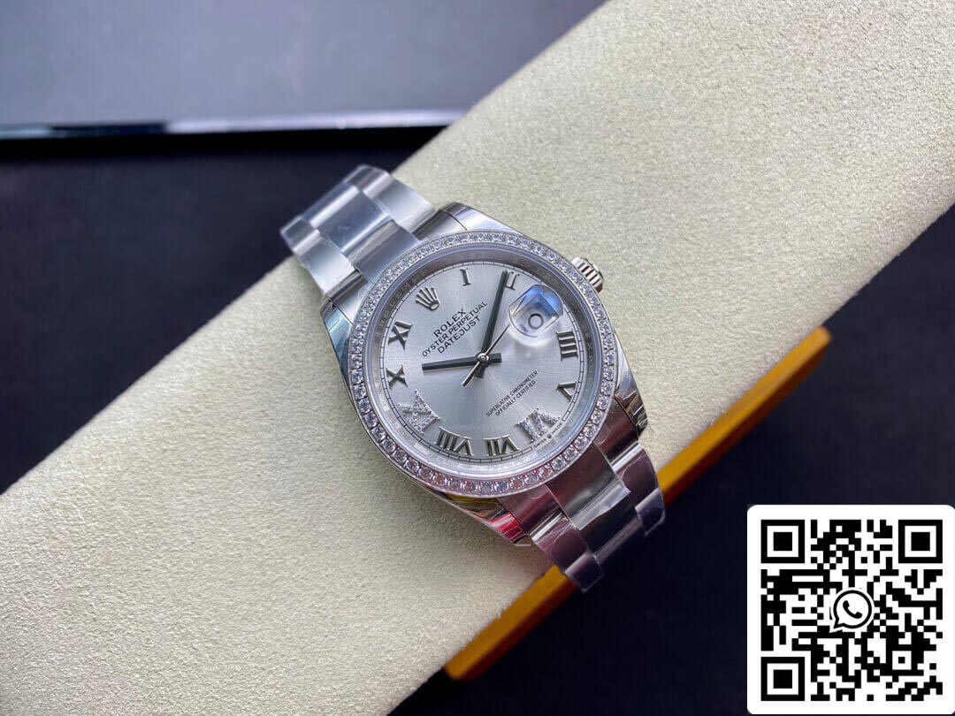 Rolex Datejust M126284RBR-0022 1:1 Meilleure édition EW Factory Cadran argenté