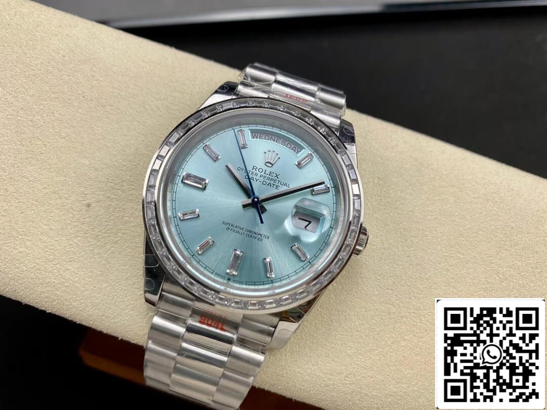 Rolex Day Date M228396TBR-0002 1:1 Meilleure édition GM Factory Cadran bleu glace