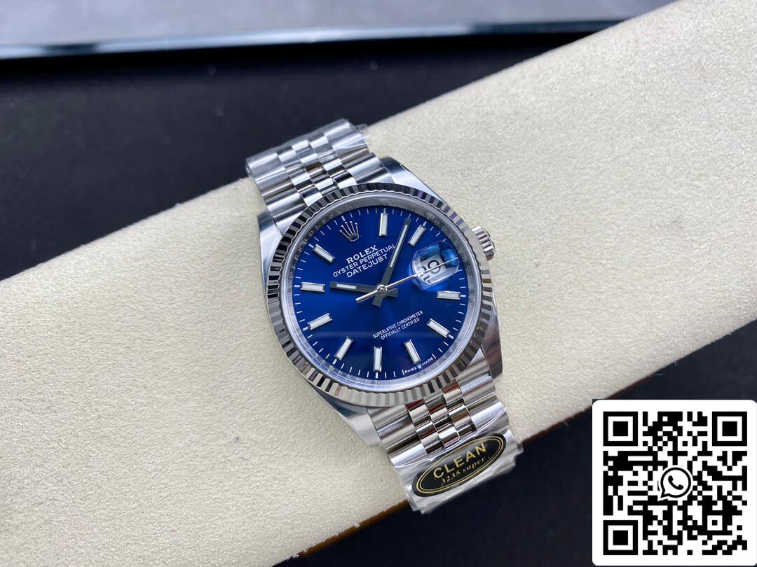 Rolex Datejust M126234-0017 36MM 1:1 Meilleure édition Clean Factory Cadran bleu