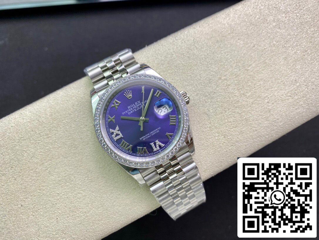 Rolex Datejust M126284RBR-0013 1:1 Meilleure édition EW Factory Cadran violet