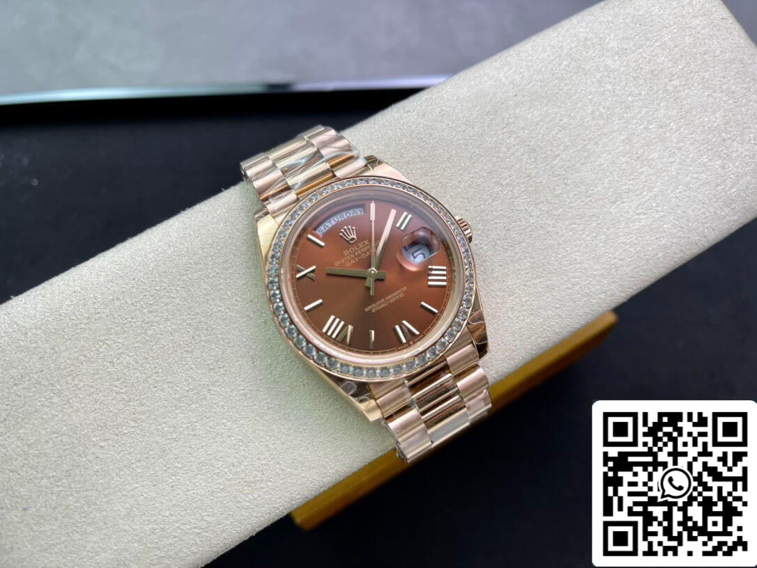 Rolex Day Date M228345RBR-0009 1:1 Best Edition EW Factory Brown Dial