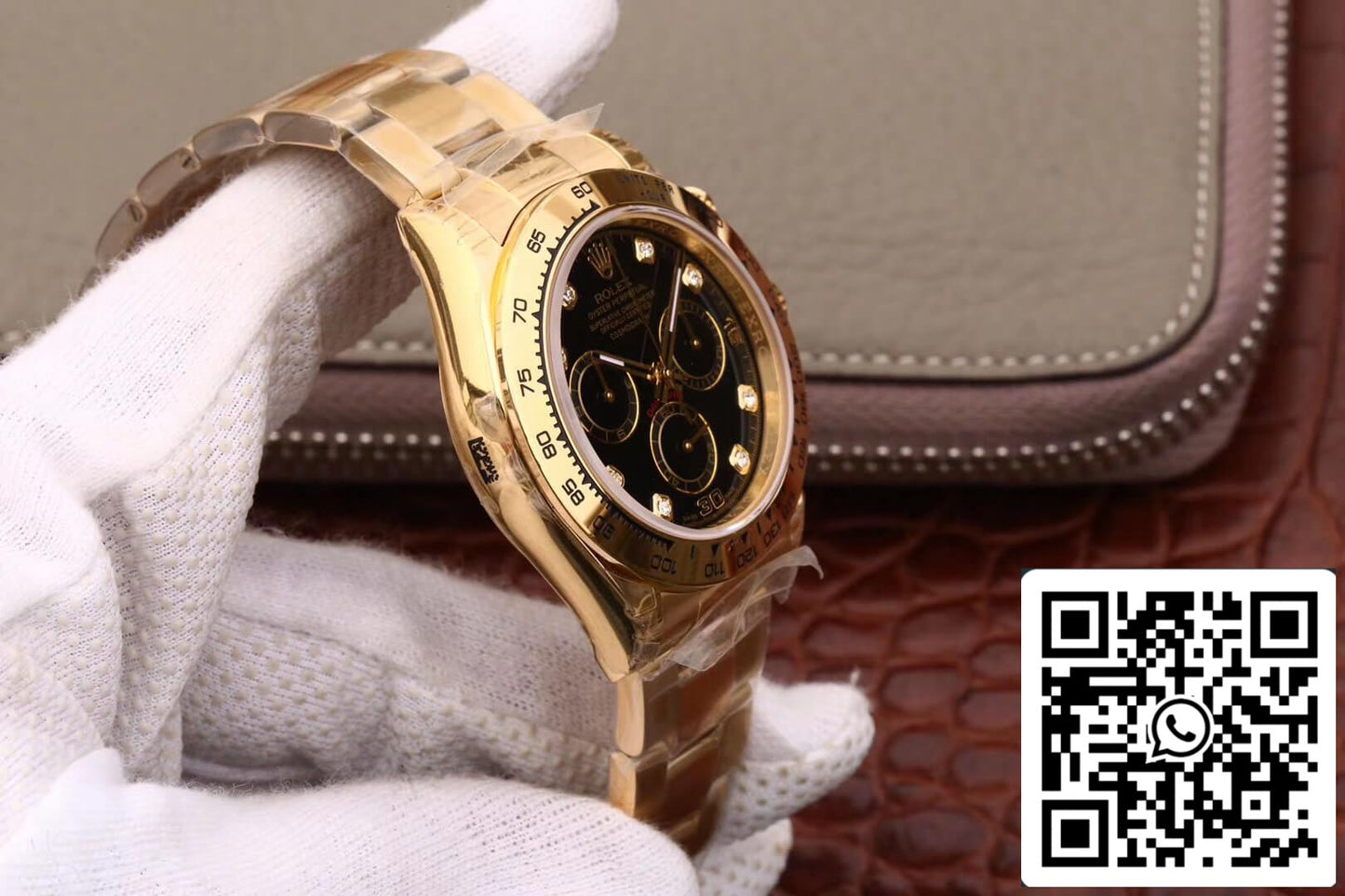 Rolex Daytona Cosmograph M116508-0008 1:1 Meilleure édition JH Factory Cadran en or jaune et diamants