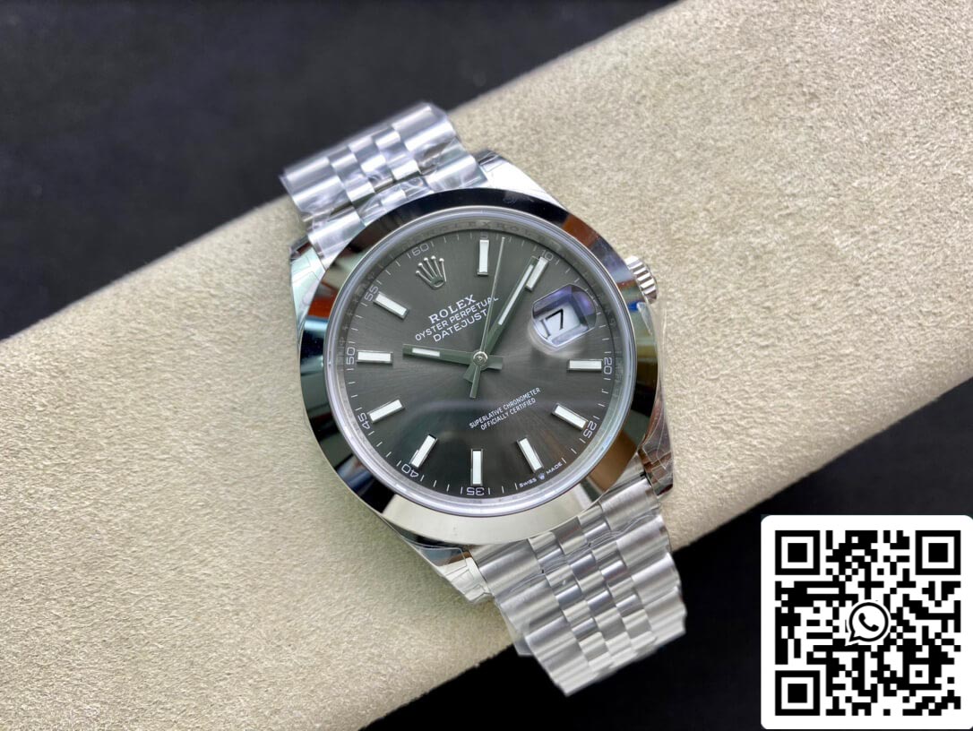 Rolex Datejust M126300-0008 1:1 Jante lisse VS Cadran gris d'usine