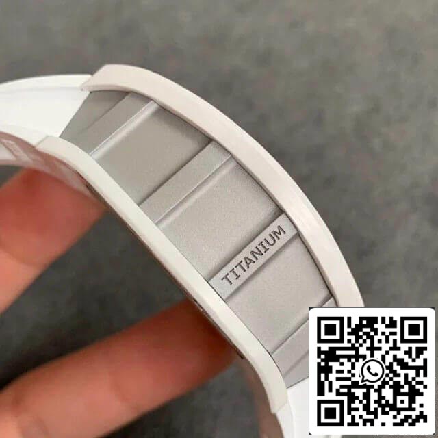 Richard Mille RM-011 1:1 Best Edition KV Factory Ceramic White Rubber Strap