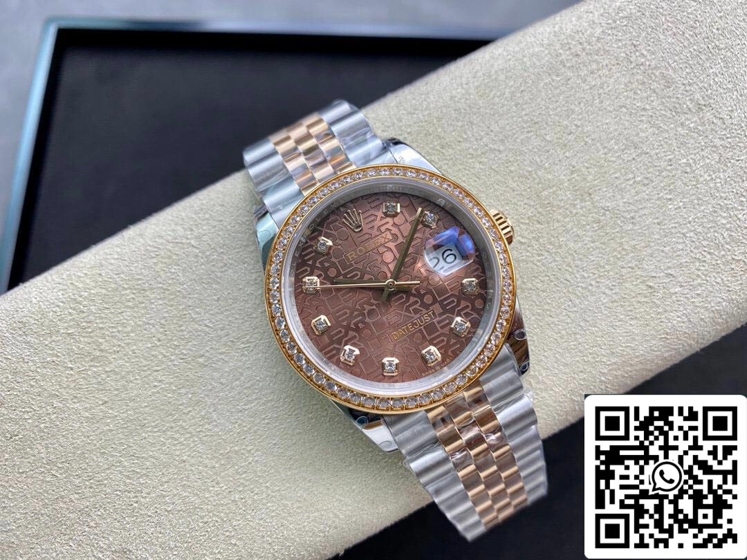 Rolex Datejust M126281RBR-0013 1:1 Meilleure édition BP Factory Cadran marron