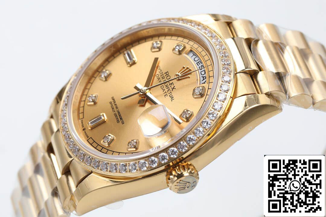 Rolex Day Date M128348RBR-0008 1:1 Best Edition EW Factory Diamantzifferblatt