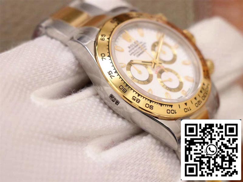 Rolex Daytona Cosmograph M116503-0001 1:1 Meilleure édition Noob Factory Cadran blanc Suisse ETA4130