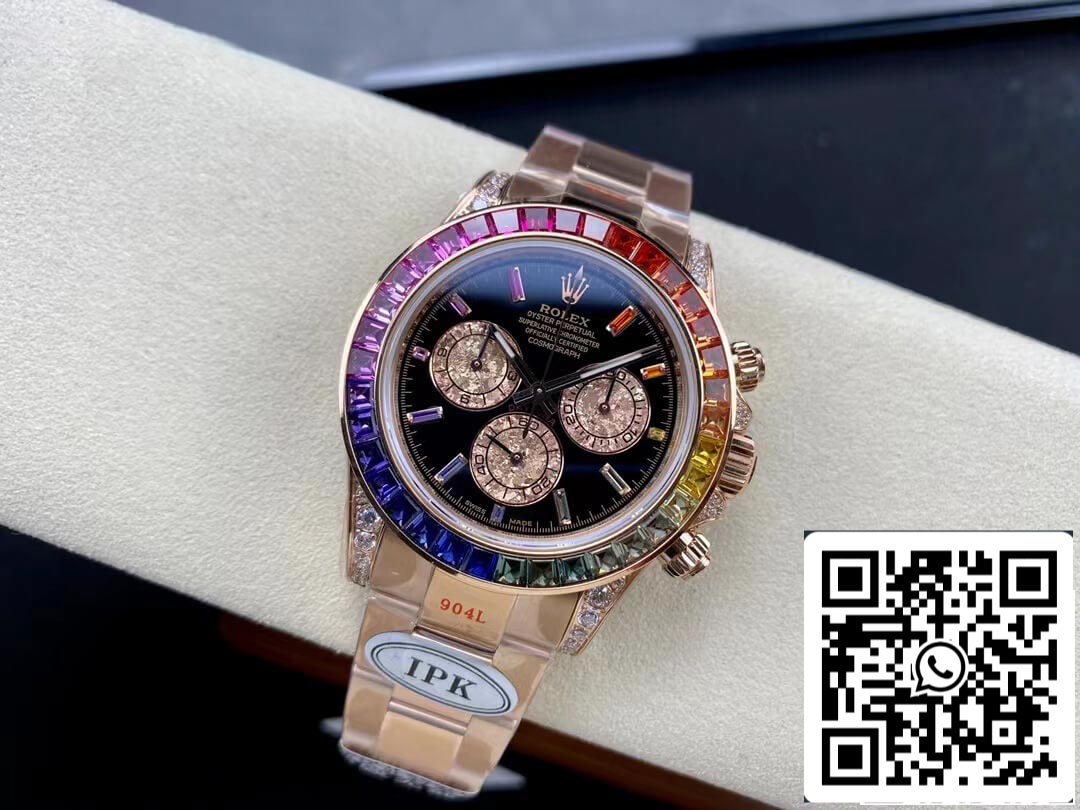 Rolex Daytona 116595 RAINBOW Or rose 1:1 Meilleure édition IPK Factory Or rose