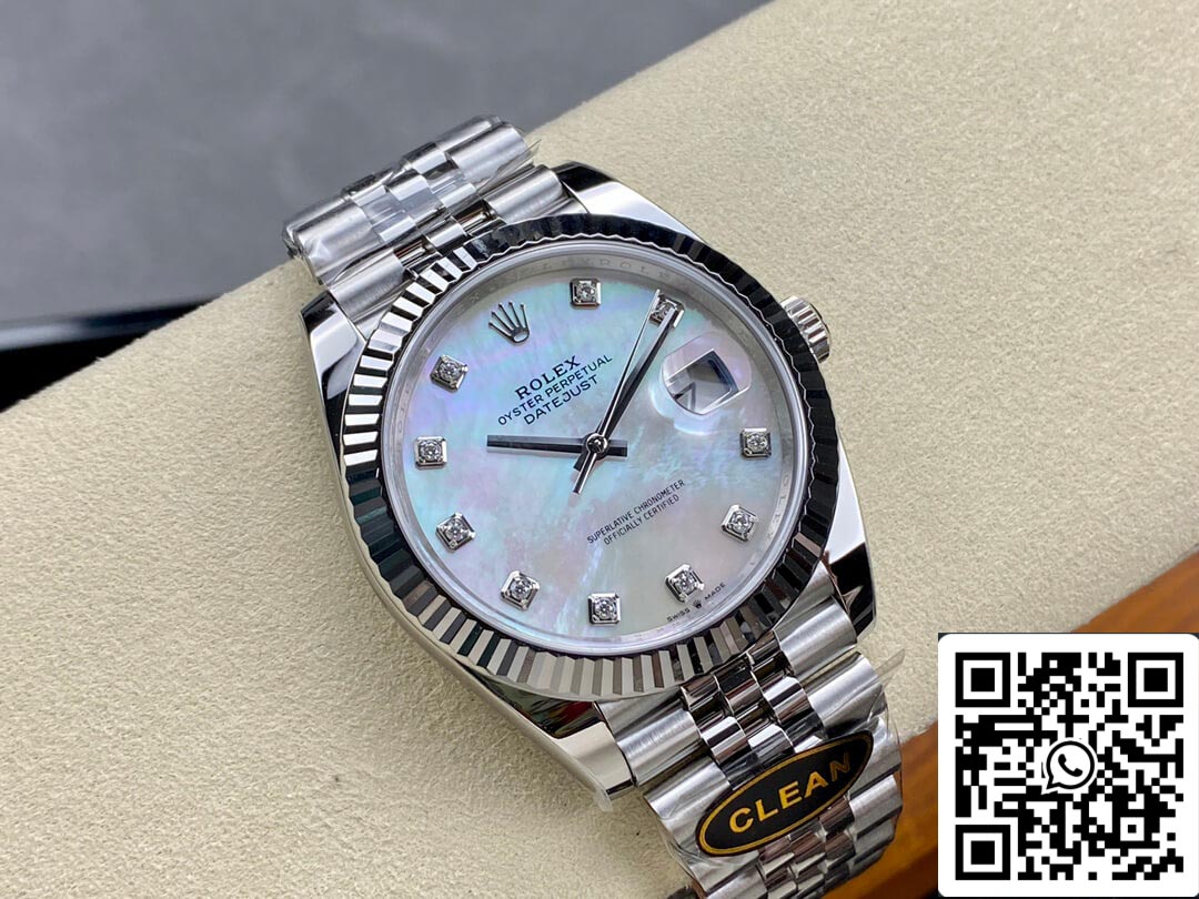 Rolex Datejust M126334-0020 1:1 Best Edition Clean Factory Mosaik-Diamant-Zifferblatt