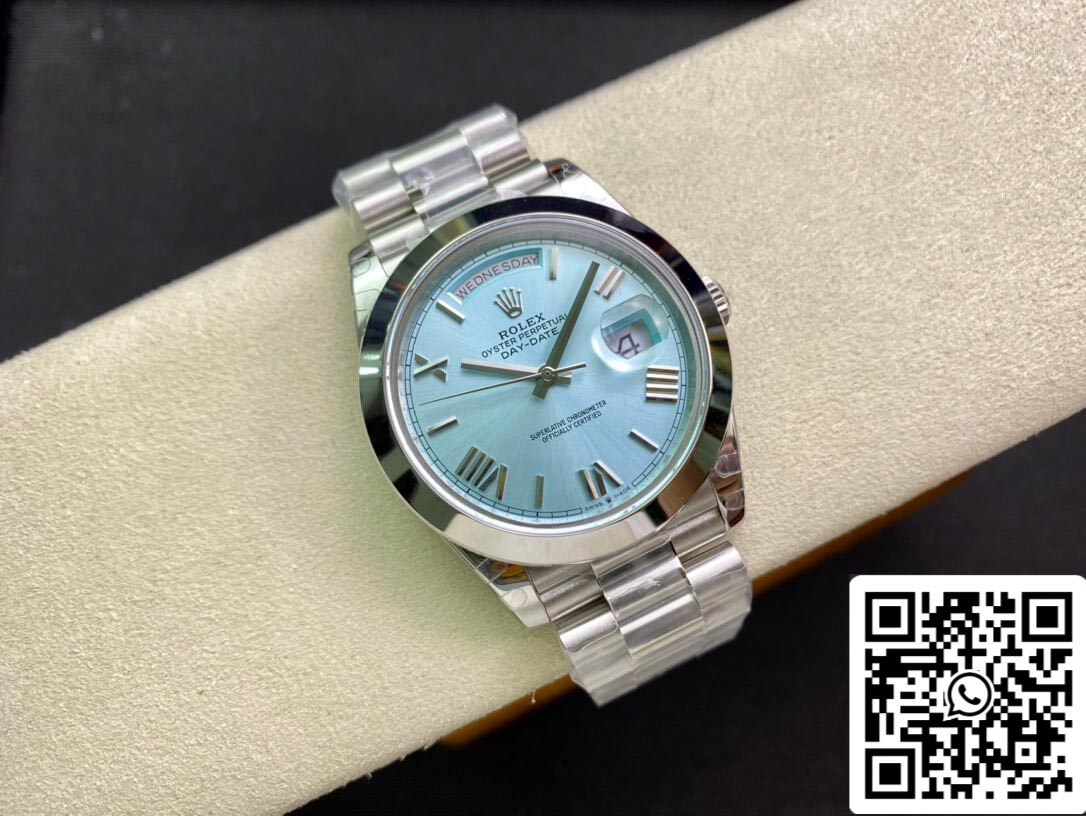 Rolex Day Date M228206-0044 1:1 Meilleure édition EW Factory Cadran bleu glace