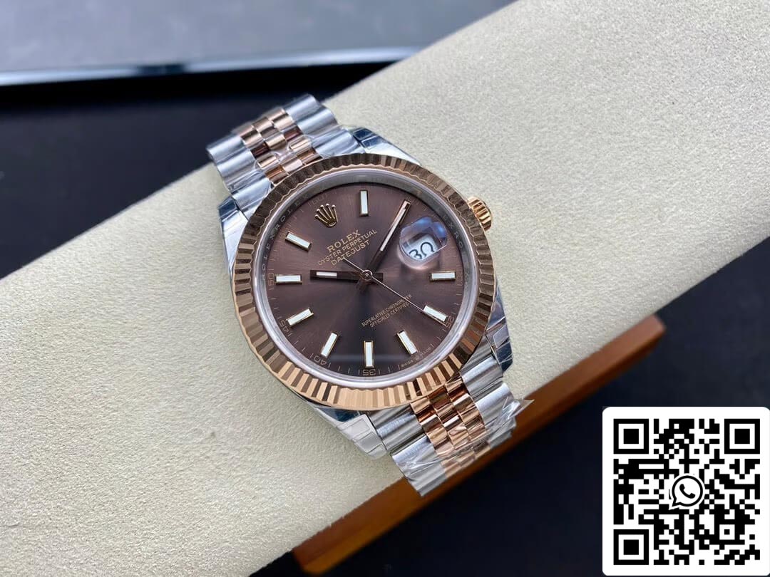 Rolex Datejust M126331-0002 1:1 Meilleure édition VS Cadran marron d'usine