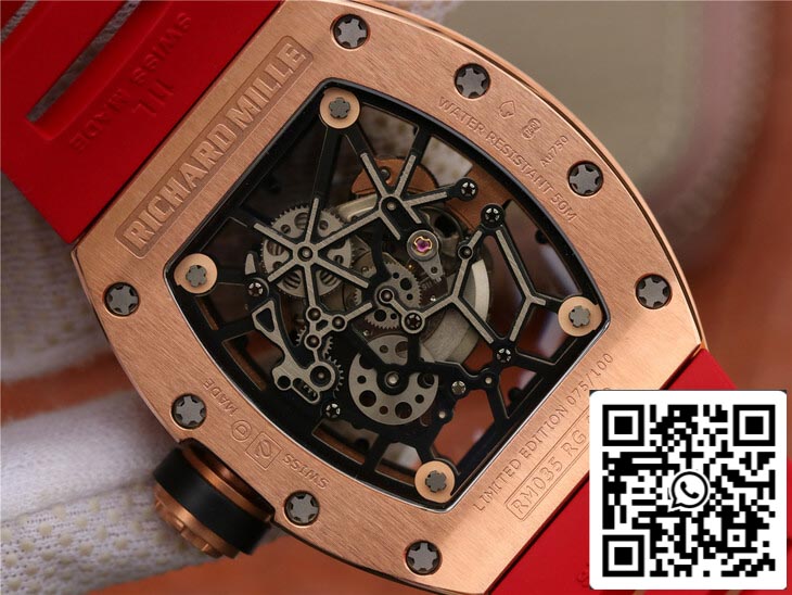 Richard Mille RM035 Americas KV Factory 1:1 Best Edition Rose Gold