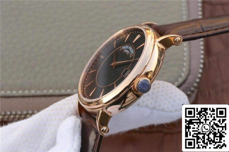 Patek Philippe Calatrava 1:1 Best Edition ZF Factory Rose Gold Leather Strap