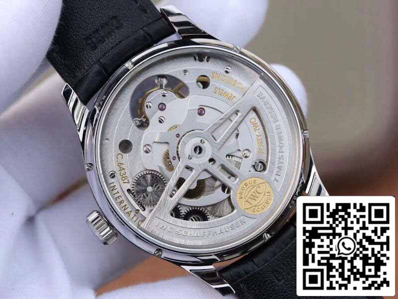 IWC Portugaise IW504210 Tourbillon 1:1 Meilleure édition Cadran gris ardoise sur bracelet en cuir noir Mouvement tourbillon suisse ETA