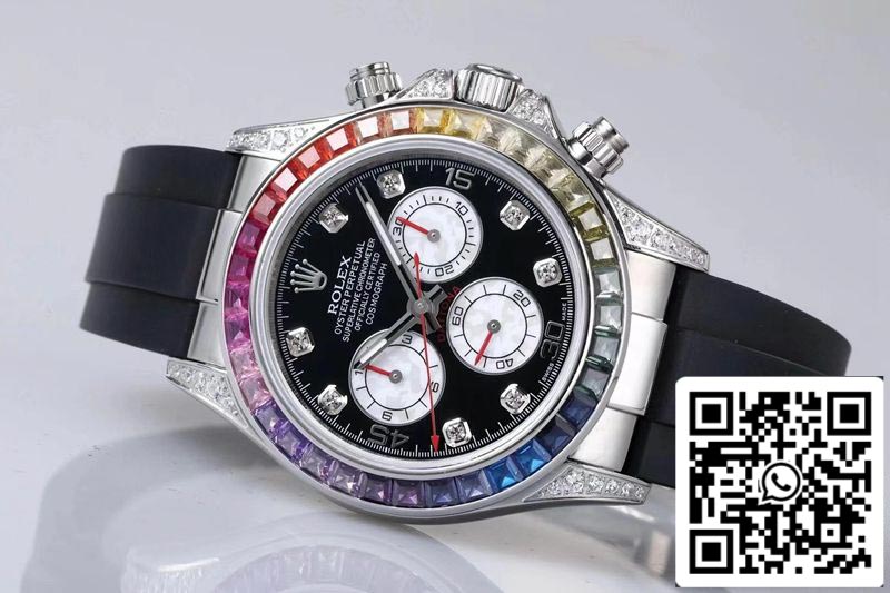 Rolex Daytona 116599RBOW 1:1 Meilleure édition BL Factory Cadran noir Suisse ETA4130