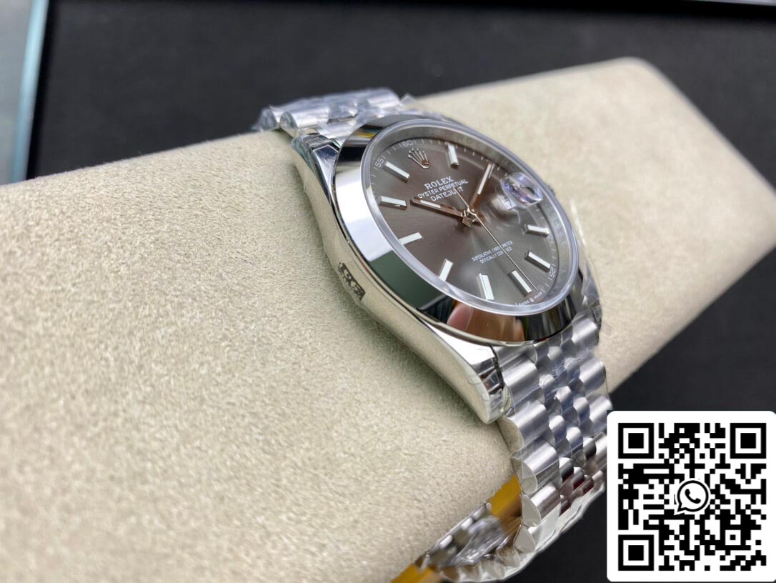 Rolex Datejust M126300-0008 1:1 Jante lisse VS Cadran gris d'usine