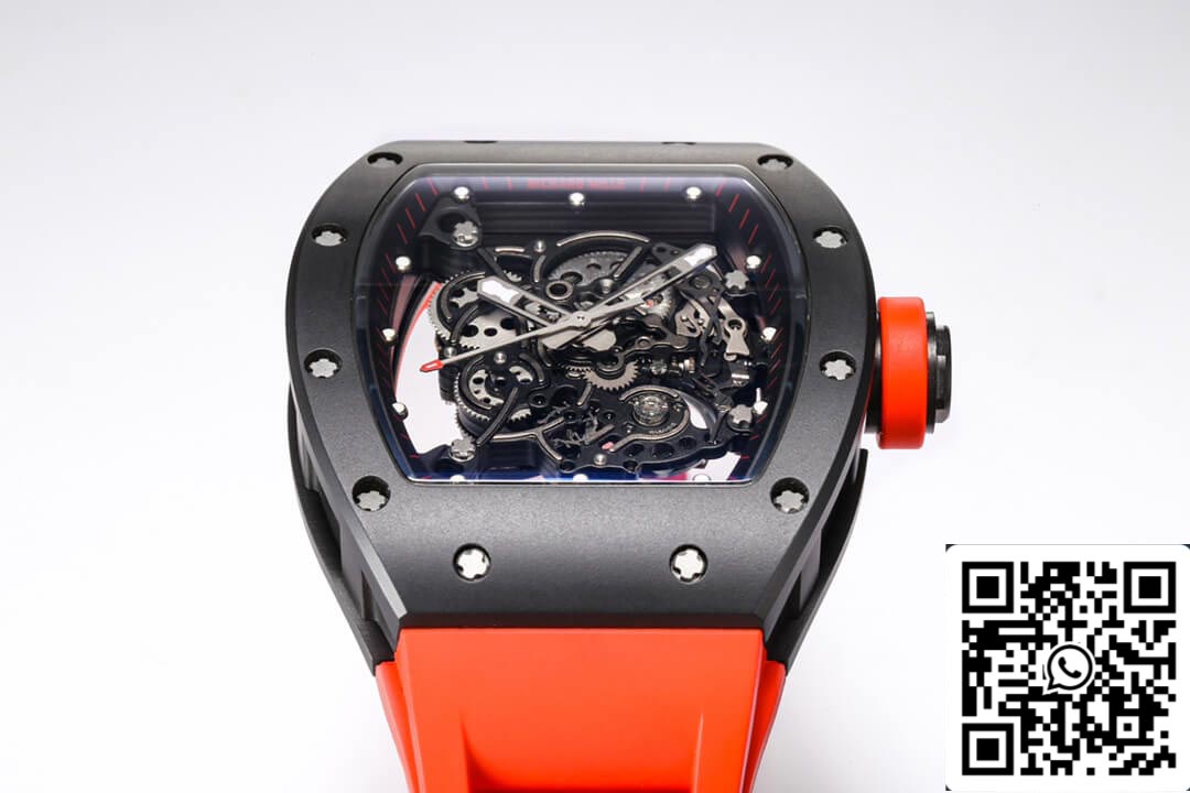 Richard Mille RM-055 1:1 Best Edition BBR Factory Keramikgehäuse, rotes Armband