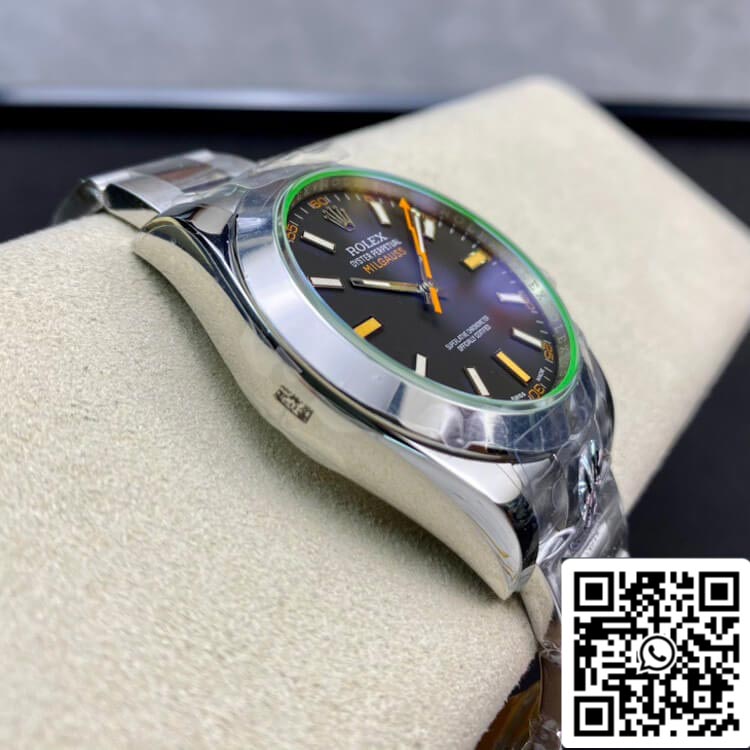 Rolex Milgauss 116400GV AR Factory 1:1 Meilleure édition suisse ETA3131 Cadran noir