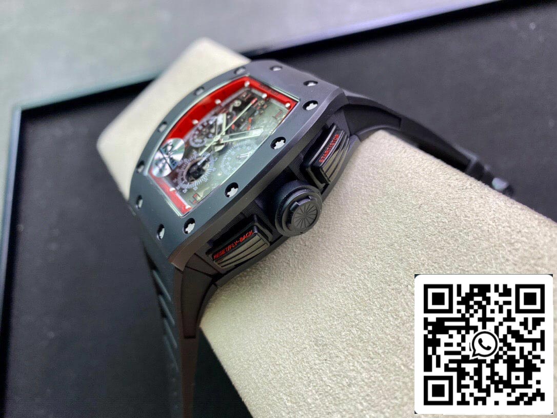 Richard Mille RM011 1:1 Best Edition KV Factory Ceramic Black Strap