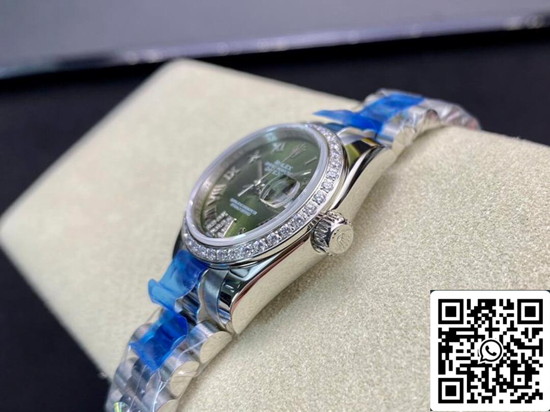 Rolex Datejust 28MM 1:1 Best Edition BP Factory Diamantbesetztes grünes Zifferblatt