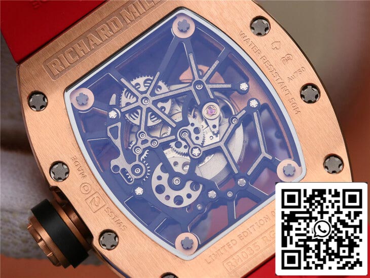 Richard Mille RM035 Americas KV Factory 1:1 Best Edition Rose Gold