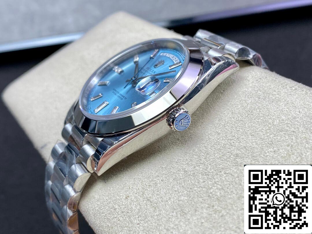 Rolex Day Date 228206 1:1 Best Edition EW Factory Ice Blue Dial