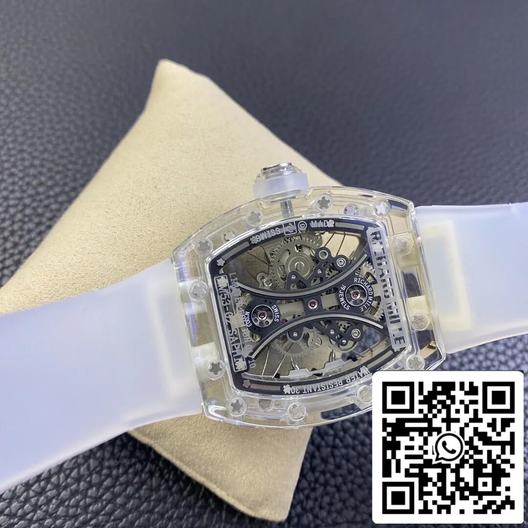 Richard Mille RM053-02 1:1 Best Edition RM Factory Transparent Tourbillon Skeleton Dial