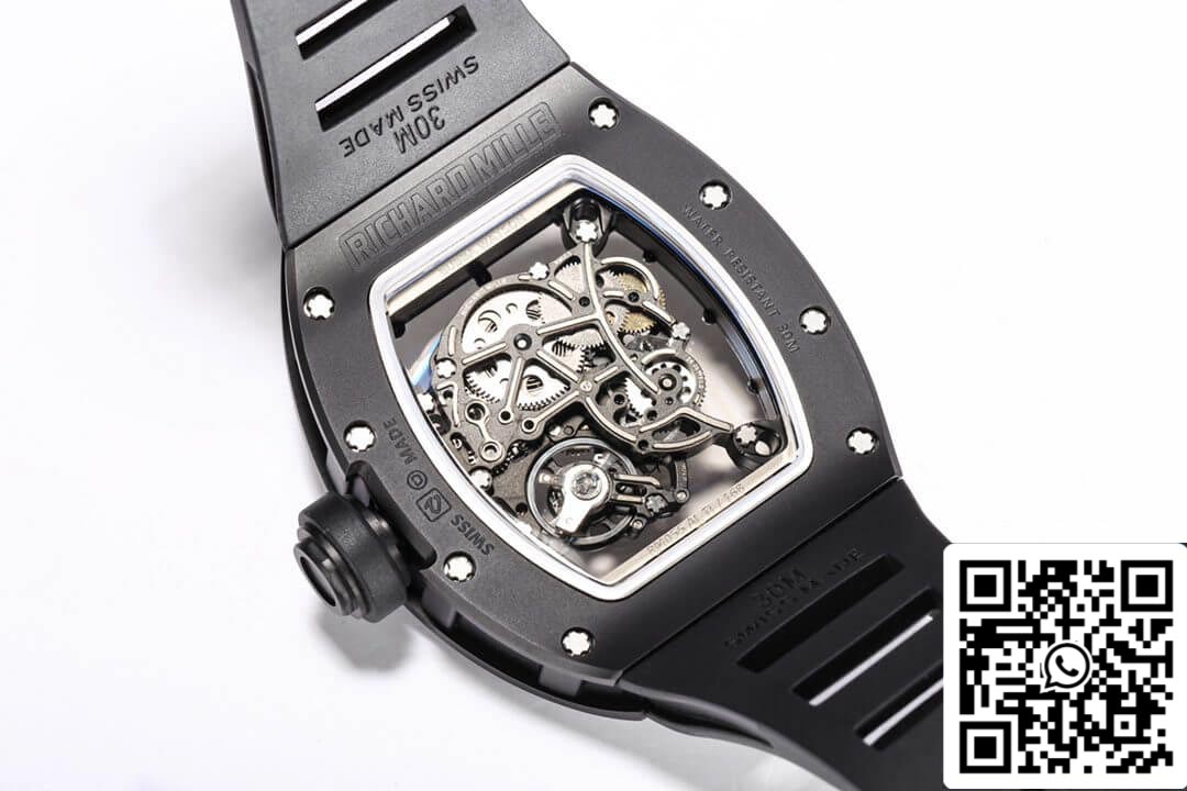 Richard Mille RM-055 1:1 Meilleure édition BBR Factory V2 Boîtier en céramique noire