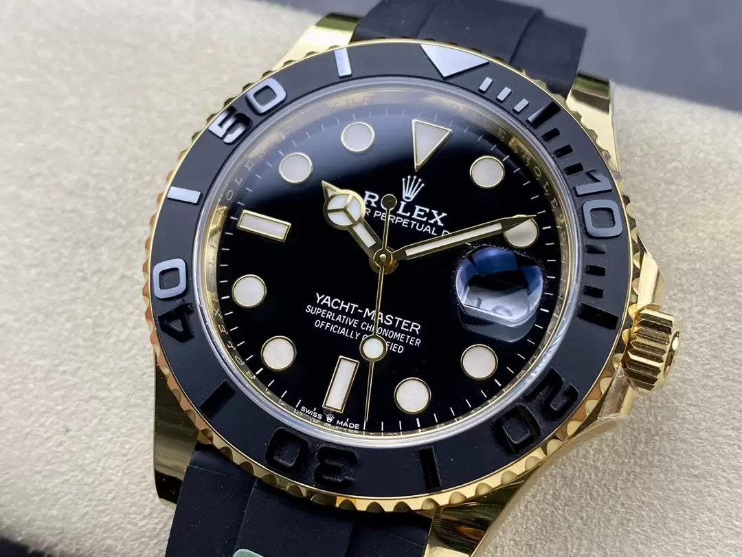 Rolex Yacht-Master 42 Cadran Noir Or Jaune M226658-0001 1:1 Meilleure Édition AR Version Contrepoids d'Usine