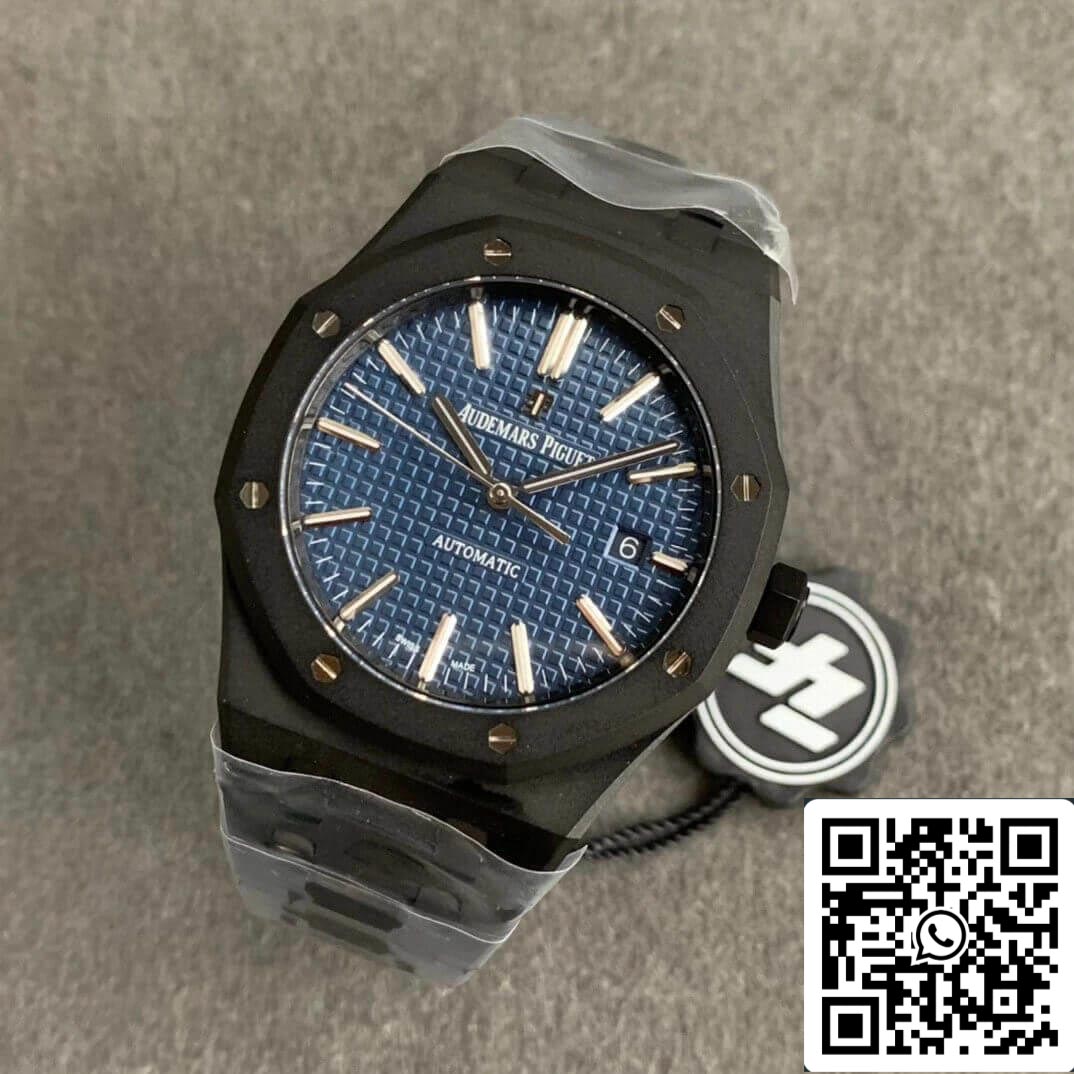 Audemars Piguet Royal Oak 15400 DLC Carbon  Best Edition ZF Factory Blue Dial EU Watch Store