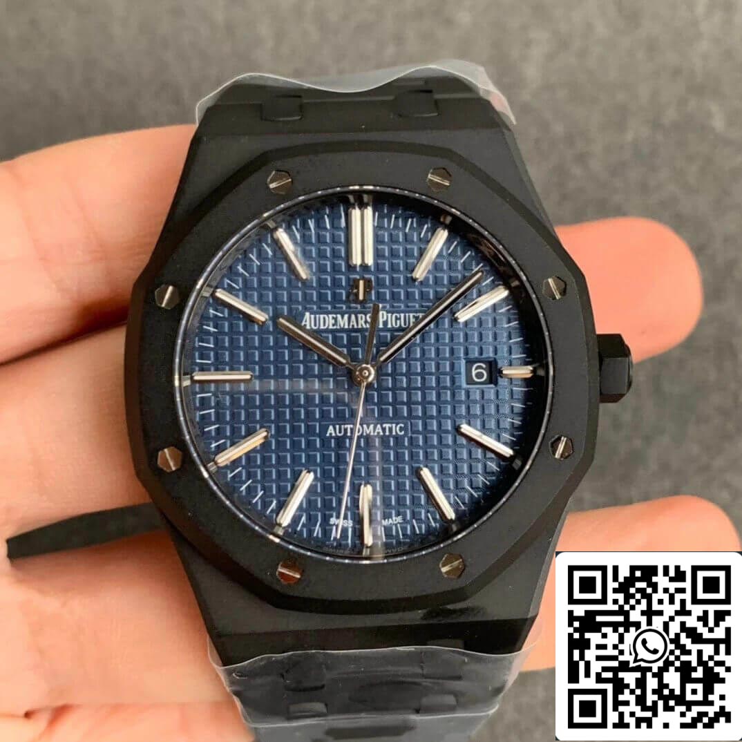 Audemars Piguet Royal Oak 15400 DLC Carbon  Best Edition ZF Factory Blue Dial EU Watch Store