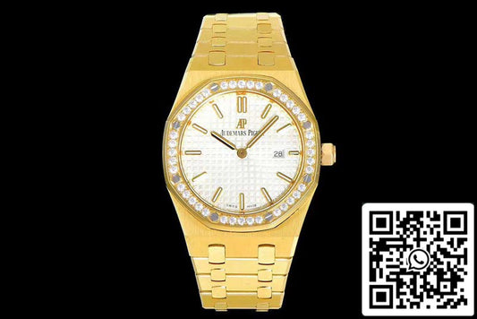 Audemars Piguet Royal Oak 67651BA.ZZ.1261BA.01 1:1 Best Edition JF Factory Yellow Gold Diamond Swiss Quartz EU Watch Store