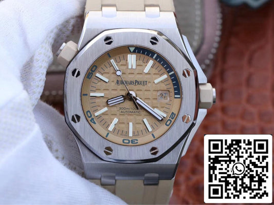 Audemars Piguet Royal Oak Offshore 15710ST.OO.A085CA.01 1:1 Best Edition JF Factory Beige Dial EU Watch Store