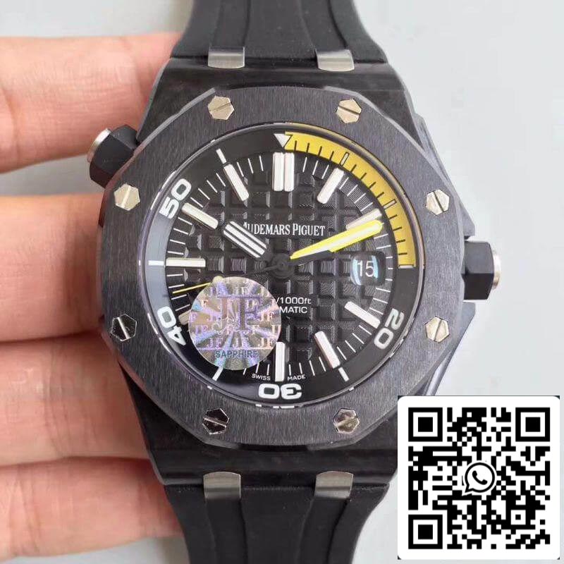 Audemars Piguet Royal Oak Offshore Diver 15706AU.OO.A002CA.01 JF Factory 1:1 Best Edition Swiss ETA3120 Black Dial EU Watch Store